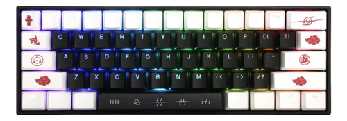 Teclado Mecanico 60 Alámbrico Checkpoint Naruto Kx400 Gaming Teclado Negro Idioma Inglés