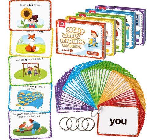 Coogam Sight Words Educational Flashcards - 220 Dolch Sightw