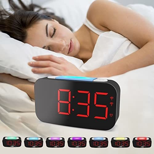 Reloj Despertador Digital Led Atenuacion Automatica Luz