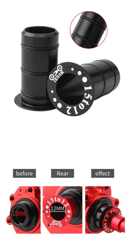 Adaptador Para Maza Eje Pasante 15mm A Eje 12mm Muqzi R.ride