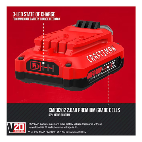 Cargador Y Dos Baterias Craftsman 20v, 2 Y 4 Amp