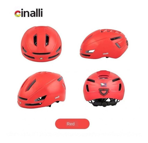 Casco De Bicicleta Y Scooter Cinalli Con Luz Led Recargable 