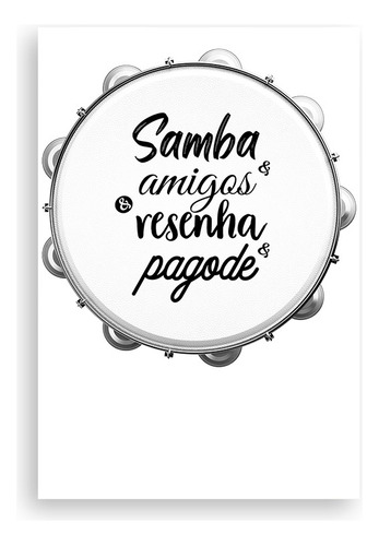 Painel Festa Vertical Samba Pagode Pandeiro 1,50 X 2,20 15