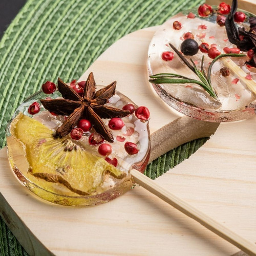 6 Pirulitos Cristal De Frutas E Especiarias