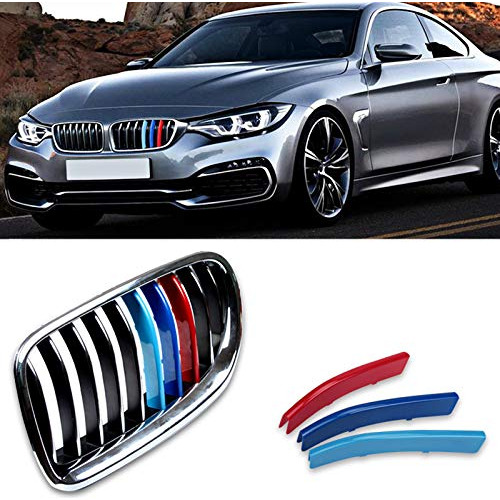 Vanjing M-color Stripe Rejilla Insertar Recorte Para Bmw 2 5