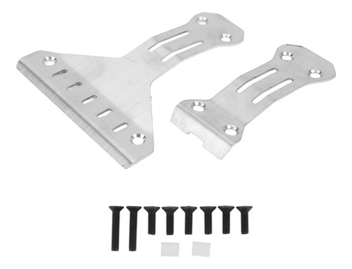 Cuerpo Delantero Y Trasero Plateado Rc Chassis Armor De Acer