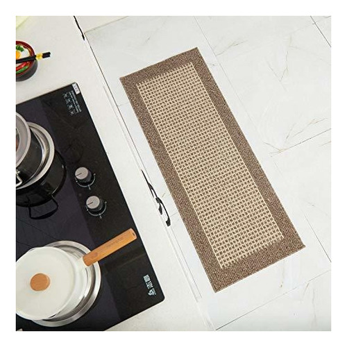 Alfombra De Cocina Lavable De 47.6 X 17.7in, Hecha De Polip