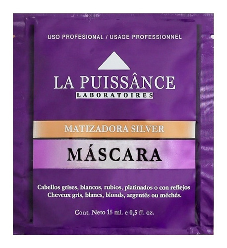 Mascara Sachet Dosis 15ml Matizador Silver La Puissance