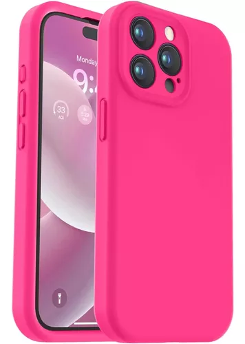 ORNARTO Funda Silicona Líquida para iPhone 15 Pro MAX Case 6,7  (2023),Protectora de Cuerpo Completo,Carcasa con Forro de Microfibra,Suave  al Tacto y Antigolpes,Rosa Fluorescente : : Electrónica