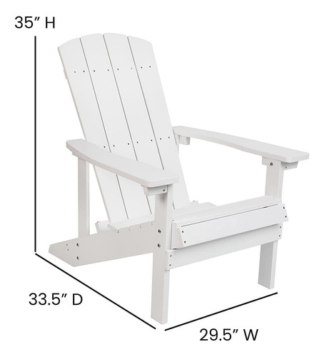 Flash Furniture Charlestown - Silla Adirondack De Poliresina