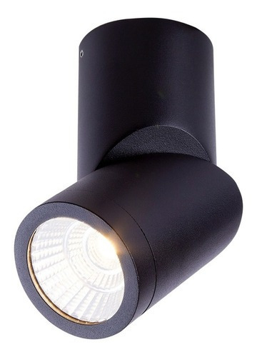 Lampara Spot Sobreponer Interior Negro 6.5w Luz Suave Cálida