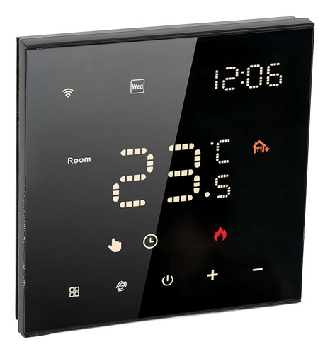 Pantalla Táctil Negra Con Termostato Smart Home Supplies Me8