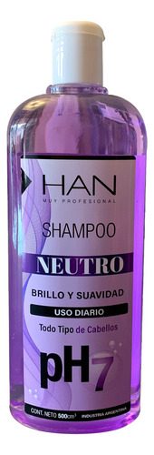 Han Shampoo Neutro Brillo Y Suavidad Ph7 Limpieza Delicada