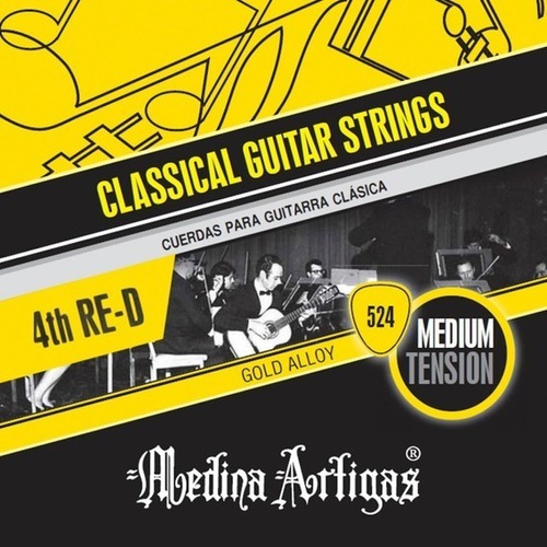 Cuerda Guitarra Clásica Medina Artigas Set 524 Re 4° X 12un