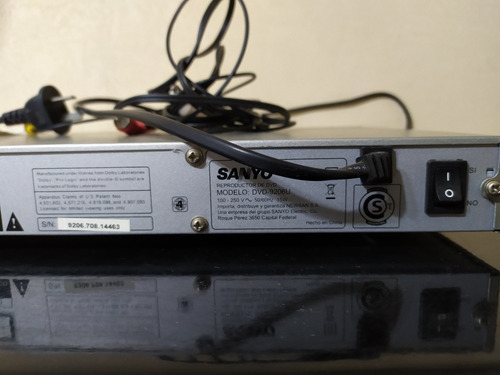 Reproductor De Dvd Sanyo 9206u