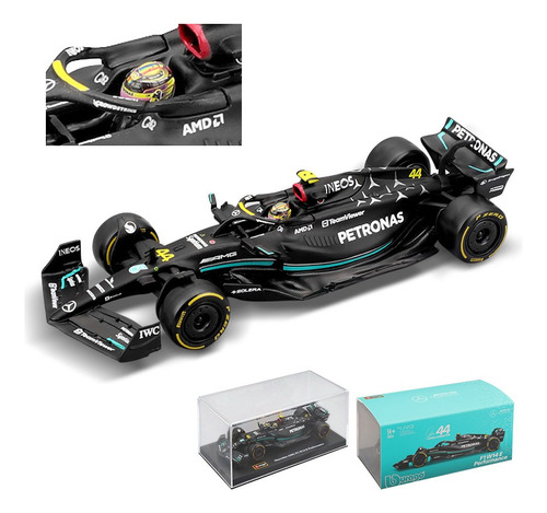 Bburago W14 44#hamilton 1:43 2023 Mercedes-benz Amg F1 Car