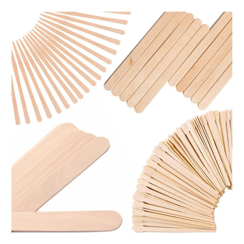 Mibly 300 Palitos De Cera De Madera Para Cuerpo Y Cara
