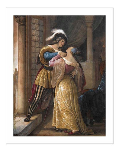 Lamina Fine Art Romeo Y Julieta Hayez 54x70 M Y C