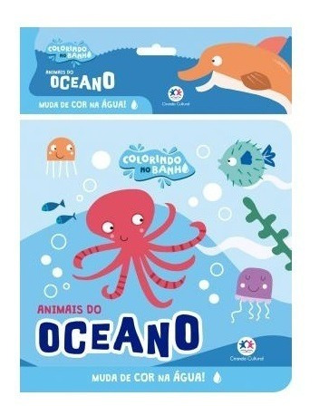 Livro De Banho Colorindo No Banho Animais Do Oceano Ciranda