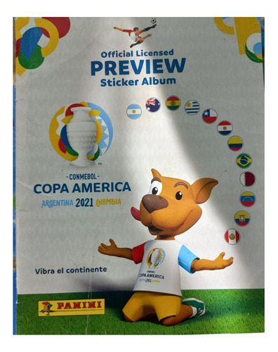 Album Futbol Copa America 2021 Preview 200 Laminas Pegadas