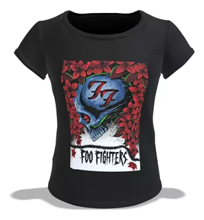 Camiseta Blusa Feminina Banda Foo Fighters My Hero Rock
