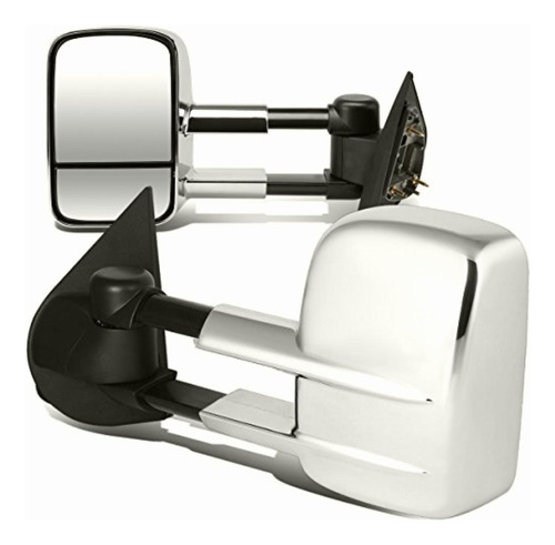 Dna Motoring Twm-002-t222-ch Pair Of Towing Side Mirrors