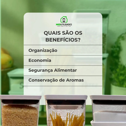 Pote Porta Mantimentos Herméticos 2,1 Litros Micromax