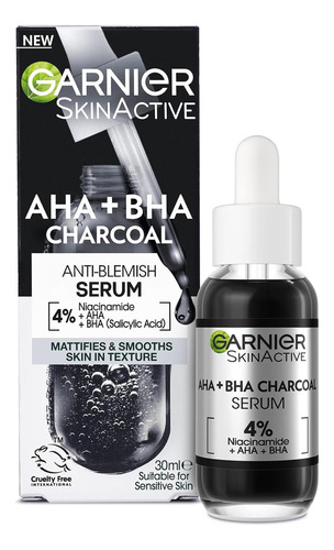 Soro De Carvão De Niacinamida Da Pele Garnier, 30 Ml, Para A