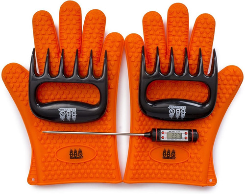 Set De Guantes De Cocina, Garras Para Carne Y Termómetro