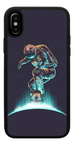 Funda Uso Rudo Tpu Para iPhone Astronauta Skate Espacio