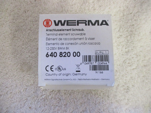 Nib Werma Terminal Element Screwable 640 820 00 Ccs