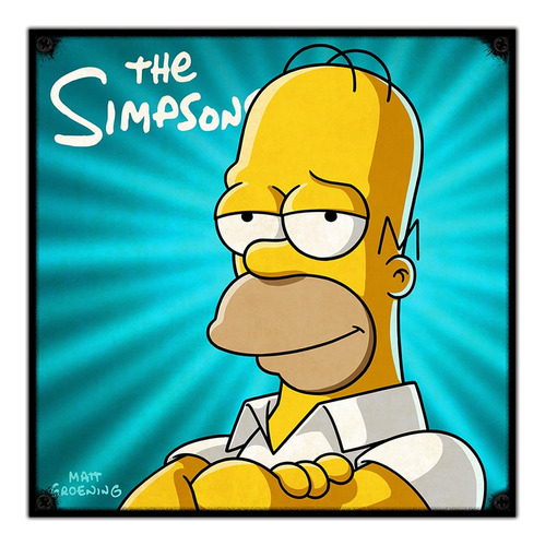 Cuadros Vintage 30 X 30 Cm / The Simpson / No Chapa / Madera