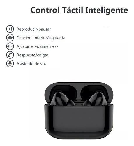 Audifonos Inalambricos Bluetooth Pro3 Bt 5.3 Compatible iPhone Y Android In-ear Color Negro