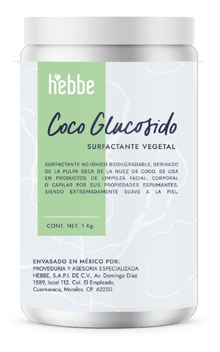 Coco Glucósido (surfactante No-iónic Espumante Vegetal) 1kg 