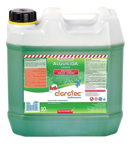 Imagen 3 de 9 de Alguicida Choque Clorotec 10lts Limpieza Agua Verde