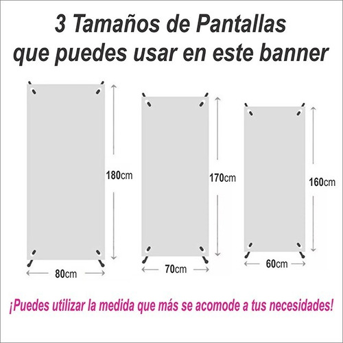 Imagen 2 de 4 de 2 Porta Banner Araña Reforzado Uso Rudo Ajustable