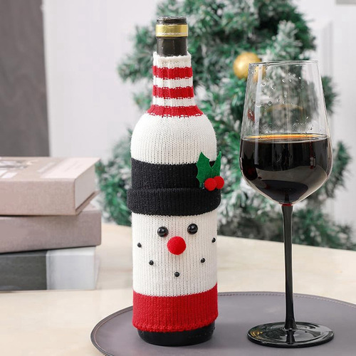 Funda Para Botella De Vino Con Forma De Suéter Navideño, Bot