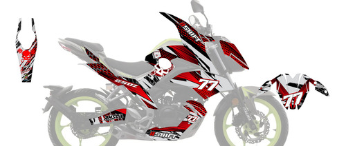 Italika 250z Grafito Stickers Calcas Vinil Laminado Enduro