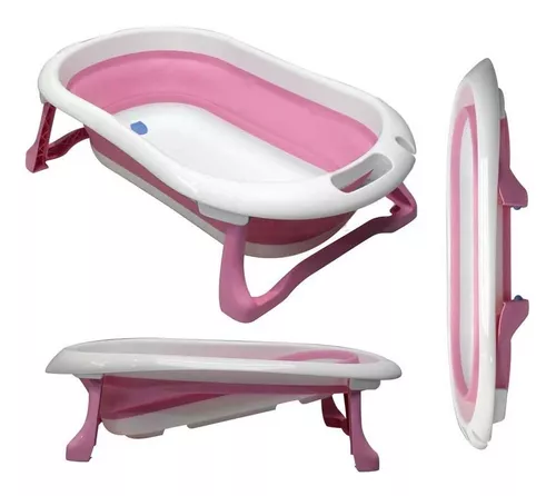 Bañera Para Bebe Love Plegable Patas Manijas Y Tapón + Red