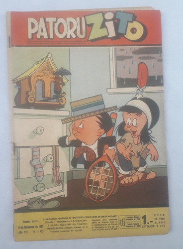 Historieta Comic Antiguo * Patoruzito * Nº 423 Ed. Quinterno