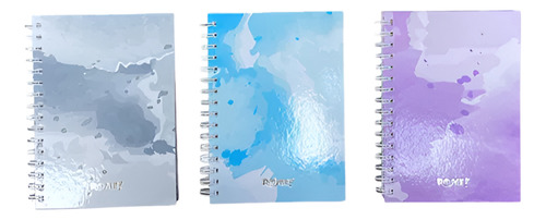 Cuaderno A6 Tapa Dura Espiral Rome Tintas 90h 90gr Rayado Color Tintas A6