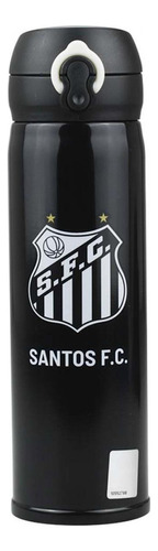 Garrafa Térmica Time Santos Fc Produto Licenciado 420 Ml