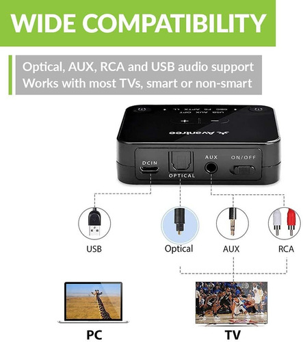 Avantree Ht4189 40hrs Wireless Headphones Set For Tv Watchin