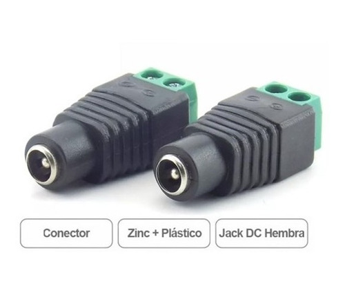 Imagen 3 de 3 de Conector Jack Dc Macho Para Camaras Cctv