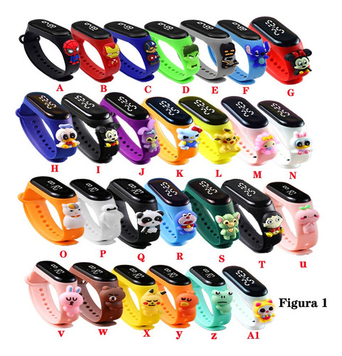 70 Piezas Reloj Infantil Led Pulsera Dibujos Animados Regalo