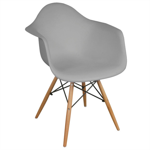 Sillon Eames Asiento Polipropileno Y Patas De Madera