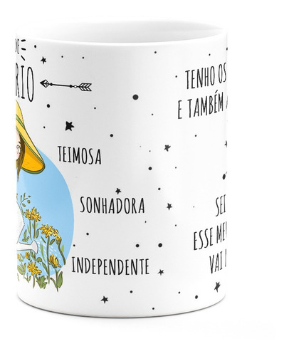 Caneca Signos - Ela É De Aquário