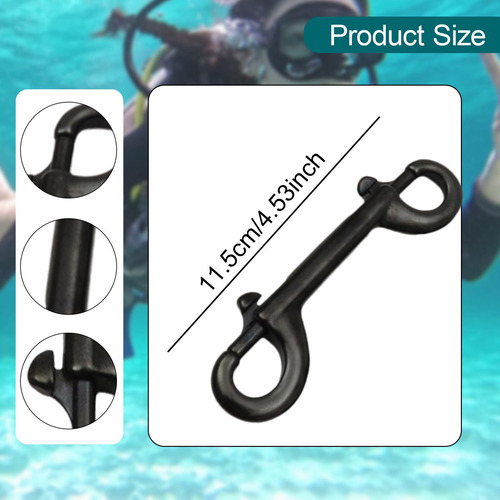 Fecho De Corrente Com Fecho De Pressão De 115 Mm Preto