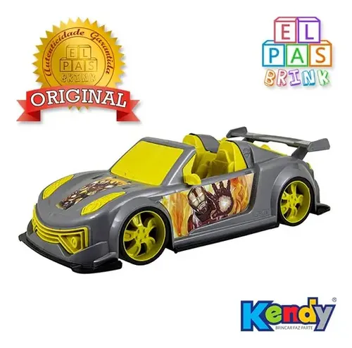 Carrinho De Brinquedo Iron Homem Cinza - Kendy | Parcelamento sem
