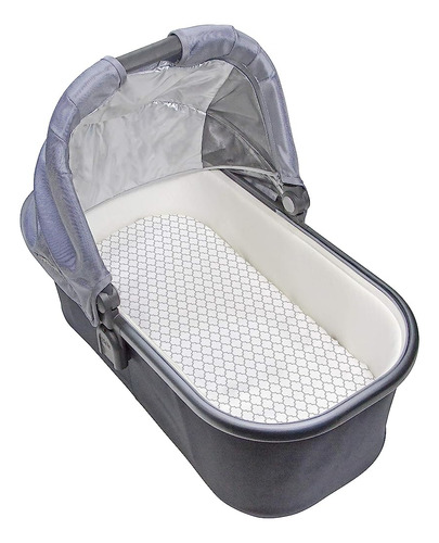 Kushies Baby Powered Moisés Sheet, Adorno Blanco / Gris